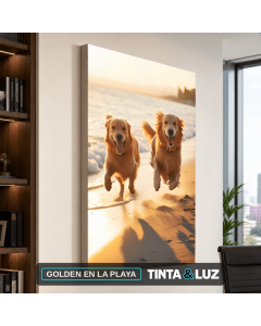 GOLDEN EN LA PLAYA