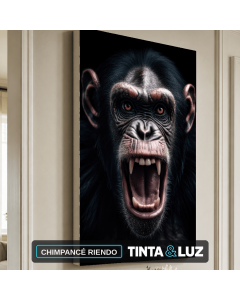 CHIMPANCÉ RIENDO