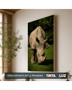 RINOCERONTE EN LA PRADERA