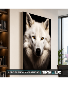 LOBO BLANCO MAJESTUOSO