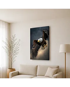 ÁGUILA CALVA DESCENDIENDO
