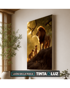 LEÓN EN LA ROCA