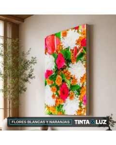 FLORES BLANCAS Y NARANJAS