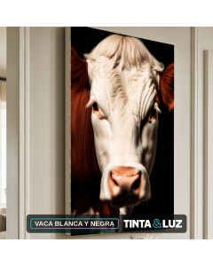 VACA BLANCA Y NEGRA