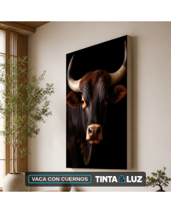 VACA CON CUERNOS