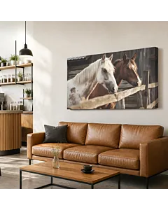 CABALLO BLANCO EN LA CERCA