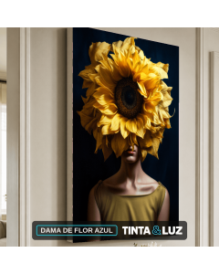 DAMA DE FLOR AZUL