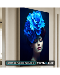 DAMA DE FLORES AZULES III