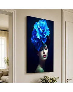 DAMA DE FLORES AZULES III