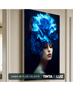 DAMA DE FLOR CELESTE