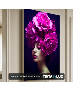 DAMA DE ROSAS FUCSIA
