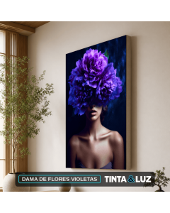 DAMA DE FLORES VIOLETAS