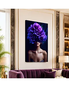 DAMA DE FLORES VIOLETAS