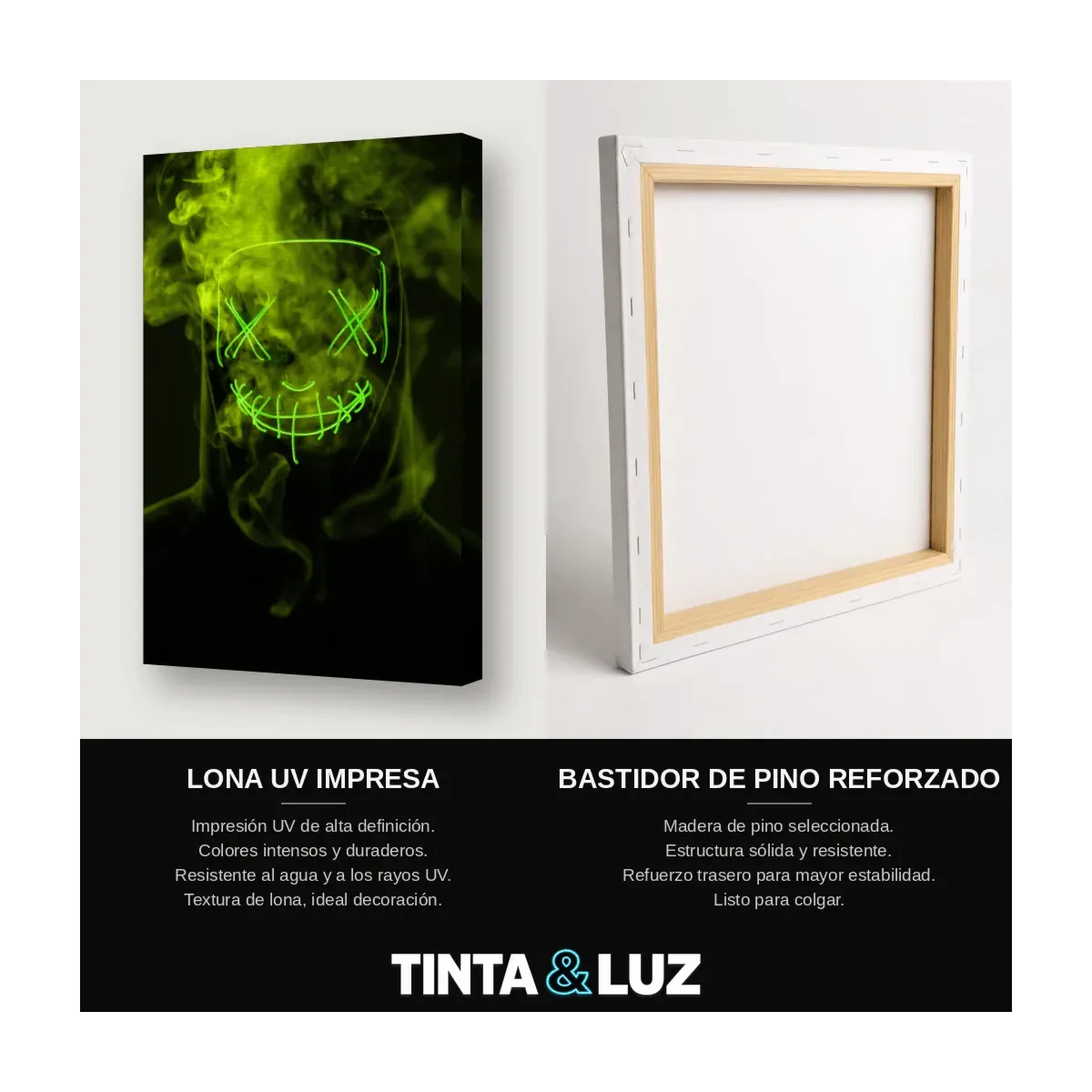 ROSTRO DE NEÓN VERDE
