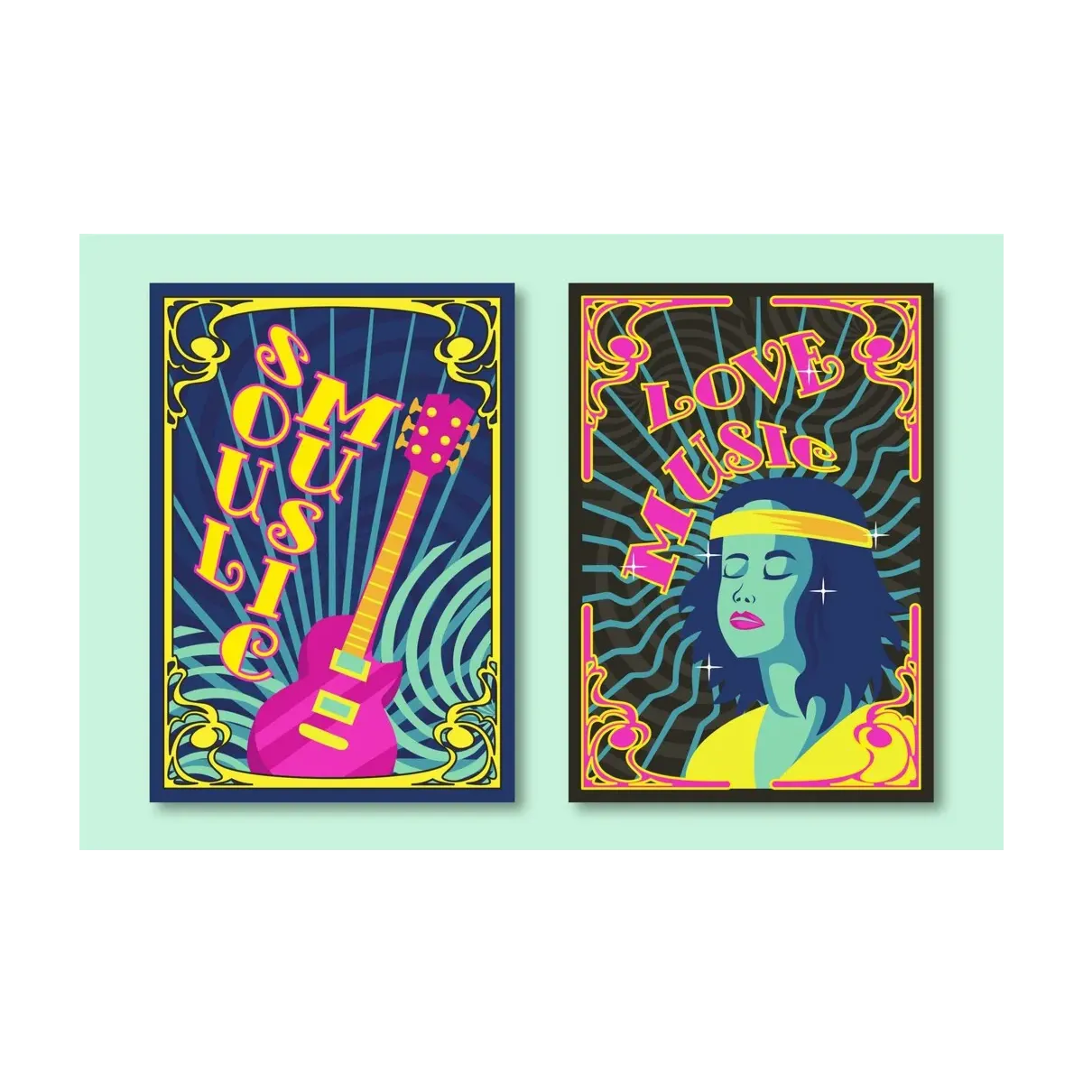 MINI PÓSTERS HIPPIES