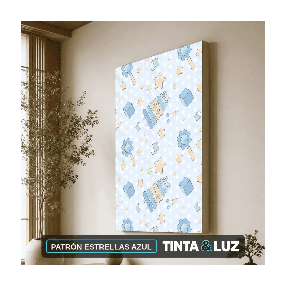 PATRÓN ESTRELLAS AZUL