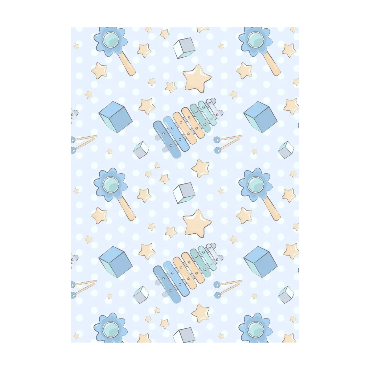 PATRÓN ESTRELLAS AZUL