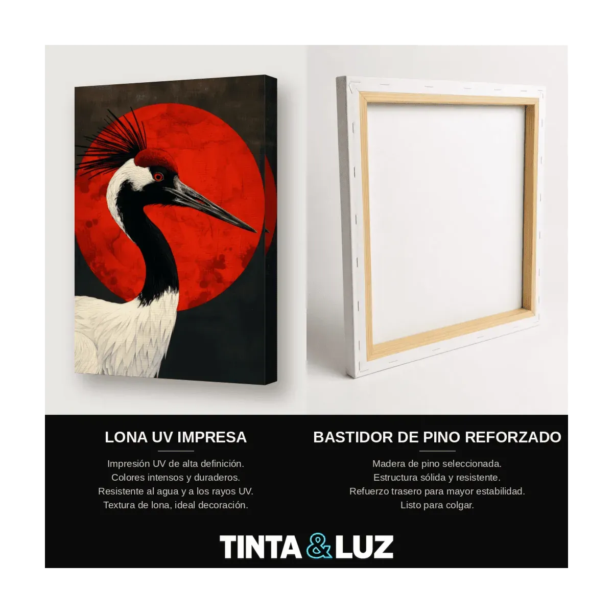 GRULLA Y SOL ROJO