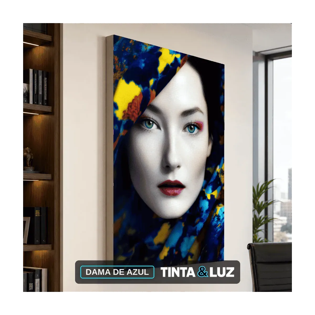 DAMA DE AZUL
