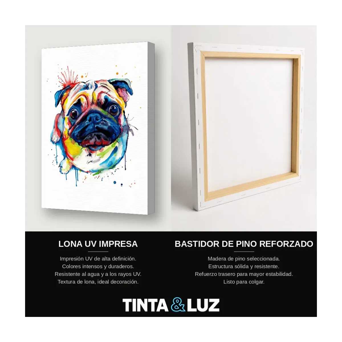 PUG ACUARELA
