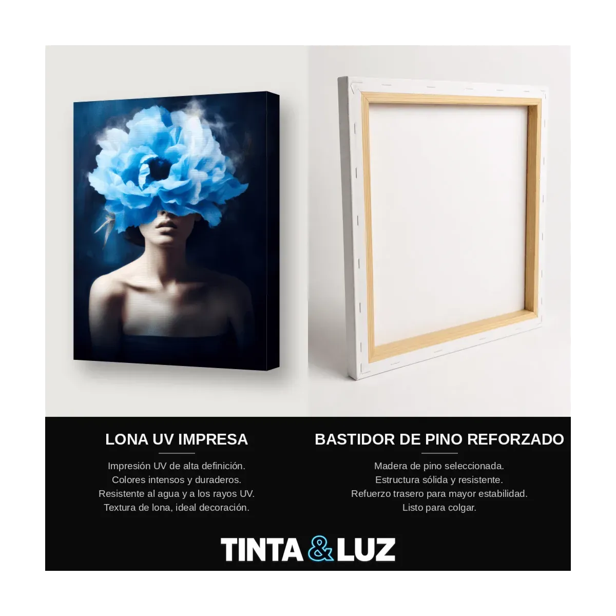 DAMA DE FLORES AZULES