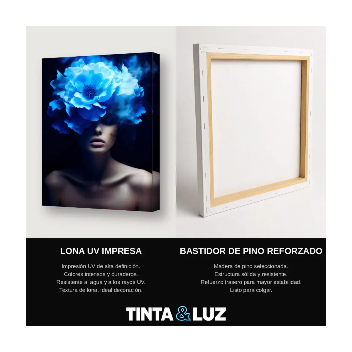 DAMA DE ROSAS AZULES